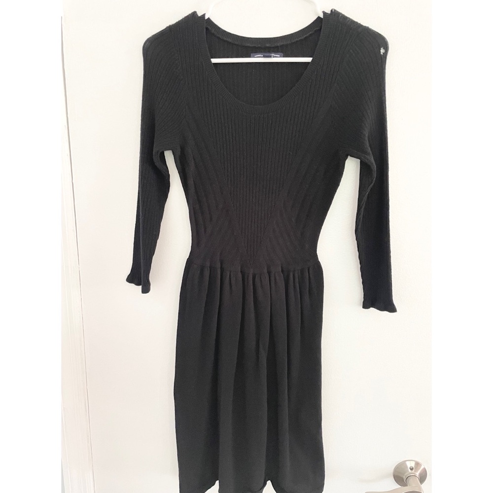 American Eagle A-Line Sweater Dress in Black